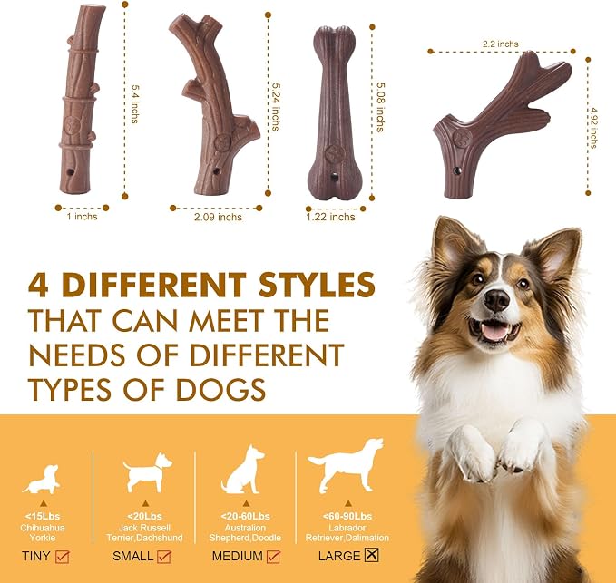 4 Pack Durable Dog Chew Toys for Aggressive Chewers-Puppy Teething Toys - Image 3