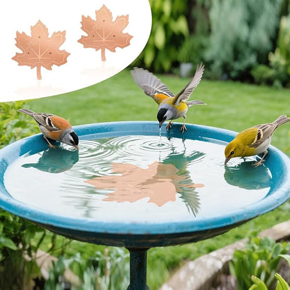 99.99% Pure Copper Bird Bath Disk, 2 Pack 0.6mm Maple Leaf Bird Bath - Image 6