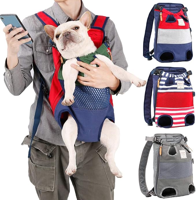 Dog Carrier Backpack, Pet Front Carrier Backpack Legs Out Dog Chest Carrier by Coppthinktu