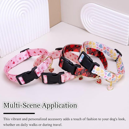 Love Pattern Dog Collar with Buckle Adjustable Safety Nylon Collars - Image 5