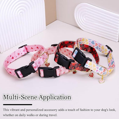 Love Pattern Dog Collar with Buckle Adjustable Safety Nylon Collars - Image 5