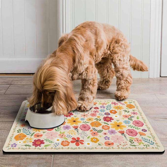 Pet Feeding Mat for Floors Waterproof Dog Mat for Food and Water Absorbent - Image 7