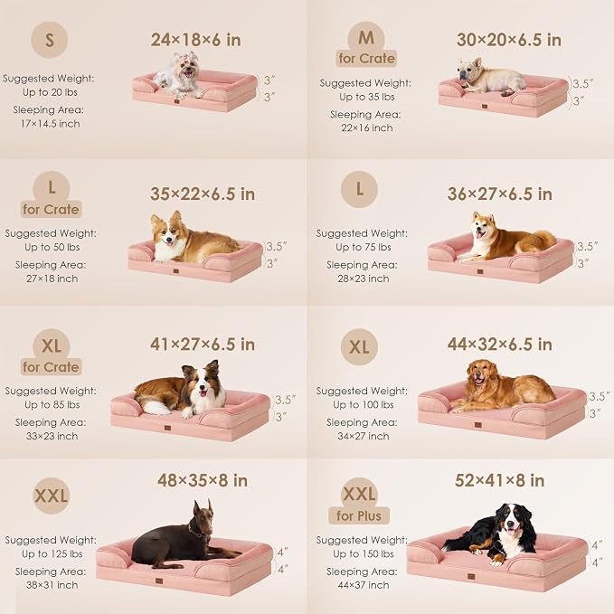EHEYCIGA Orthopedic Dog Beds for Large Dogs, Waterproof Memory Foam Large Dog - Image 2