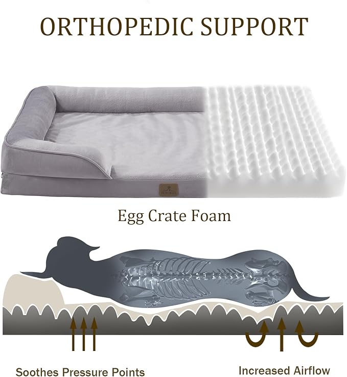 Bedfolks Orthopedic Dog Bed XL, Waterproof Dog Sofa Bed - Image 2
