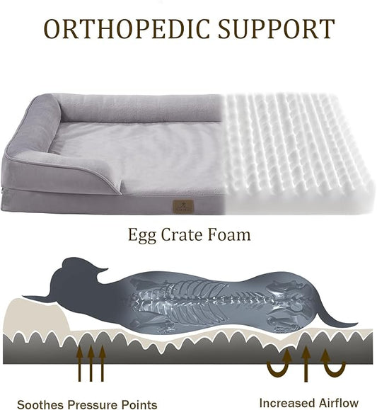 Bedfolks Orthopedic Dog Bed XL, Waterproof Dog Sofa Bed - Image 2