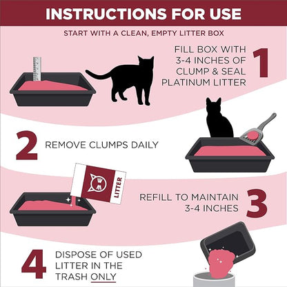ARM & HAMMER Clump & Seal Platinum Cat Litter, 14-Day Odor Control, Rock-Hard - Image 6