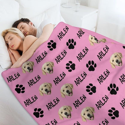 Personalized Paw Print Dog Blanket - Image 5