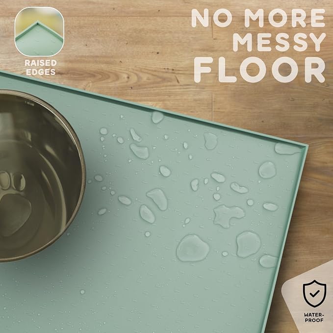 Dog Food Mat - 24x15 Raised Edges Dogs Mat - Image 5
