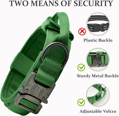 Tactical Dog Collar, Adjustable Military Training Nylon Dog Collar - Image 4