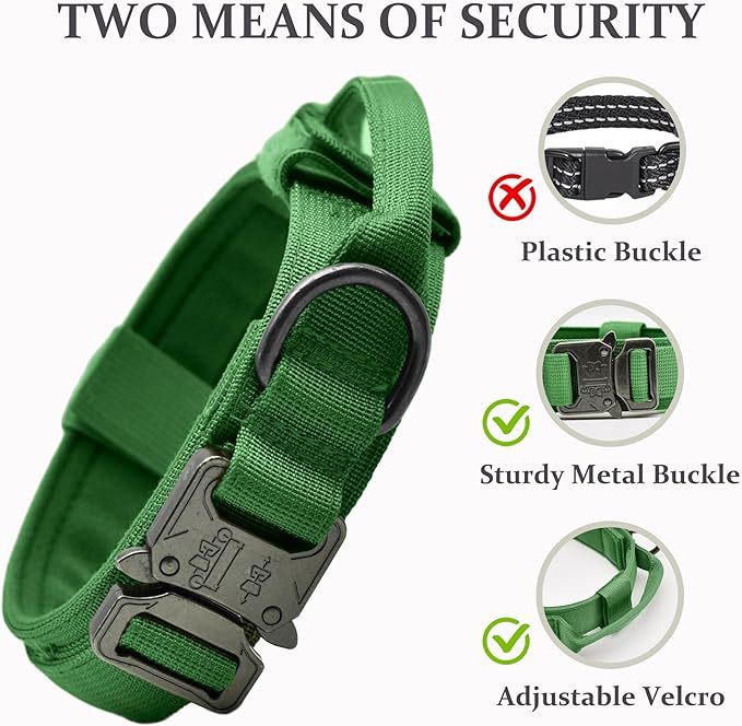 Tactical Dog Collar, Adjustable Military Training Nylon Dog Collar - Image 4