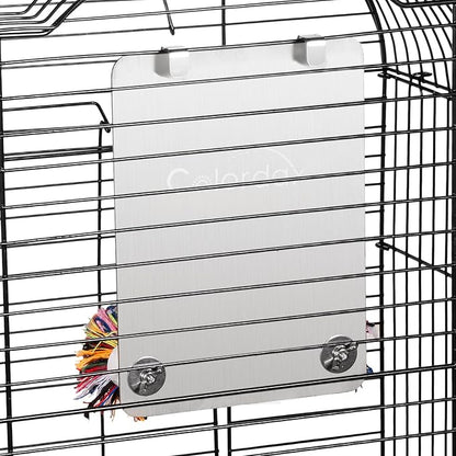 Colorday 7" Bird Mirror with Rope Perch, Bird Swing, Parrot Cage Toys - Image 5