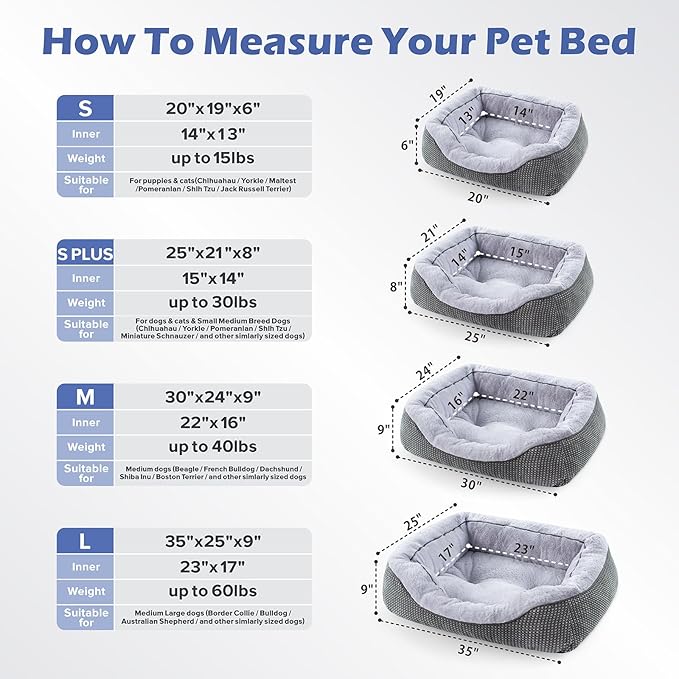 INVENHO Medium Dog Beds for Medium Dogs Washable, Rectangle Dog Bed Medium Size - Image 5