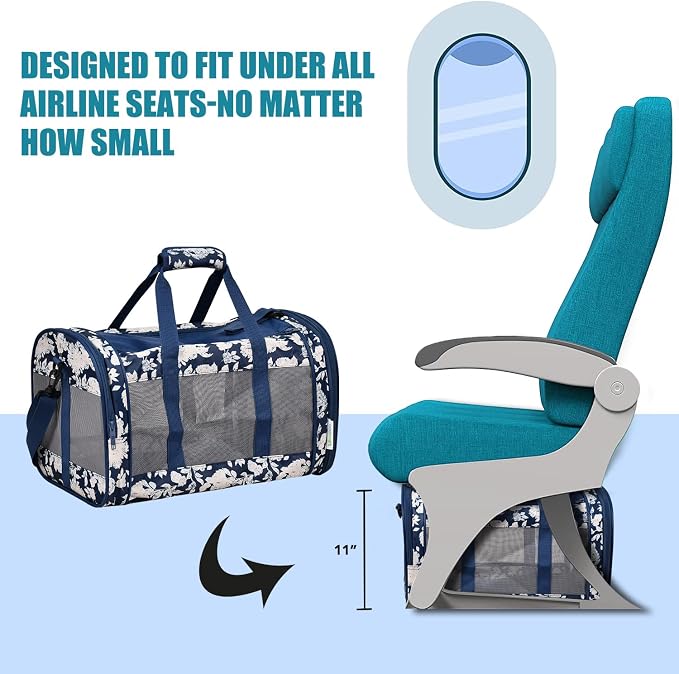 Soft-Sided Kennel Pet Carrier for Small Dogs, Airline Approved Cat Carriers Dog - Image 4