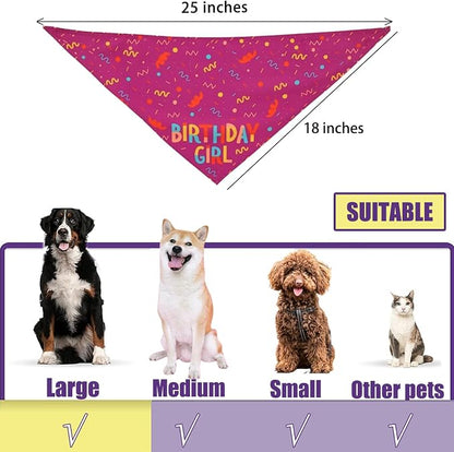 Dog Birthday Party Supplies Dog Birthday Girl Bandanas Party Pet Supplies - Image 5