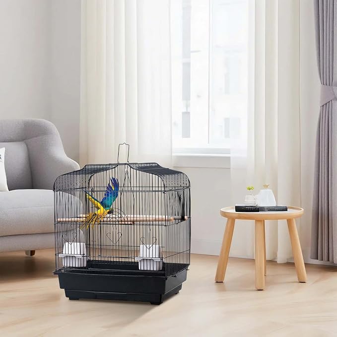 Travel Bird Cage 20.5x18.1x14.2 Inch, Portable Bird Carrier - Image 3