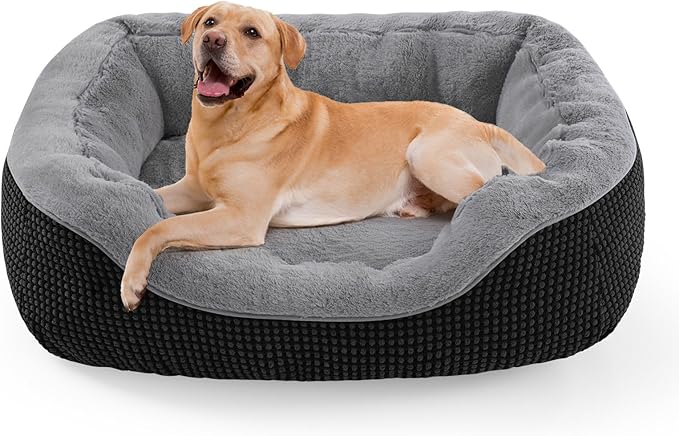 INVENHO Large Dog Beds Large Sized, Washable Orthopedic Warming Soft Sleeping by INVENHO