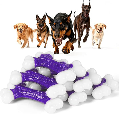 6-Pack Tough Dog Chew Toys for Aggressive Chewers Large Medium Breed Bacon by KserooDogToys