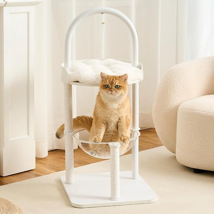 Modern Cat Tree Tower for Indoor Cats up to 12lbs, Wood Cat Bed - Image 8