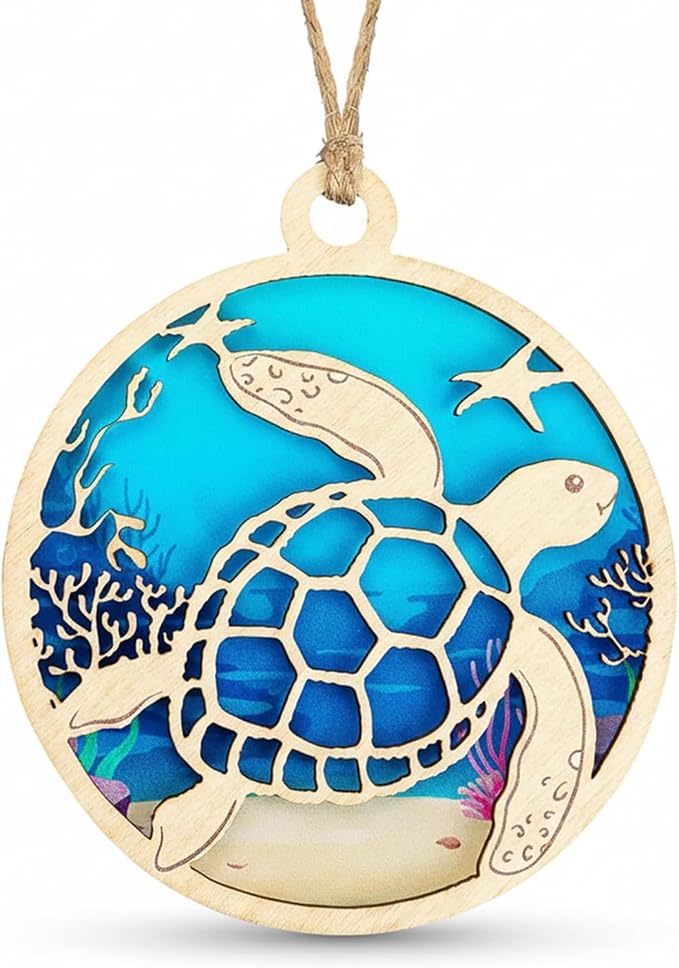 Sea Turtle Ornament, Turtle Ornament 2025, Unique Turtle Gifts by NELXI