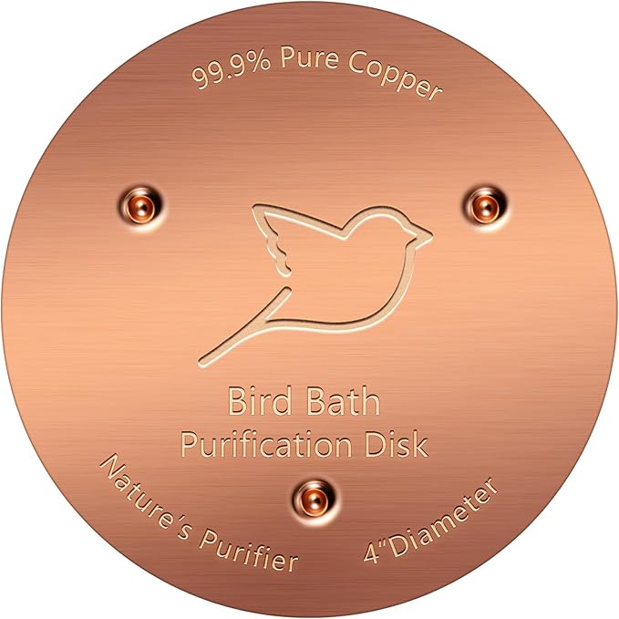 NNG 1 Pack Bird Bath Copper Disk, 1mm Thick Reinforced 99.9% Pure Copper Bird by NNG