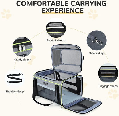Lekereise Top-Expandable Pet Carrier 18x13x9.5 Inch Southwest Frontier Airline - Image 6