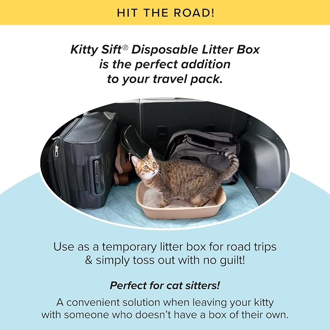 Kitty Sift Disposable Cat Litter Box Large, Durable Portable - Image 10