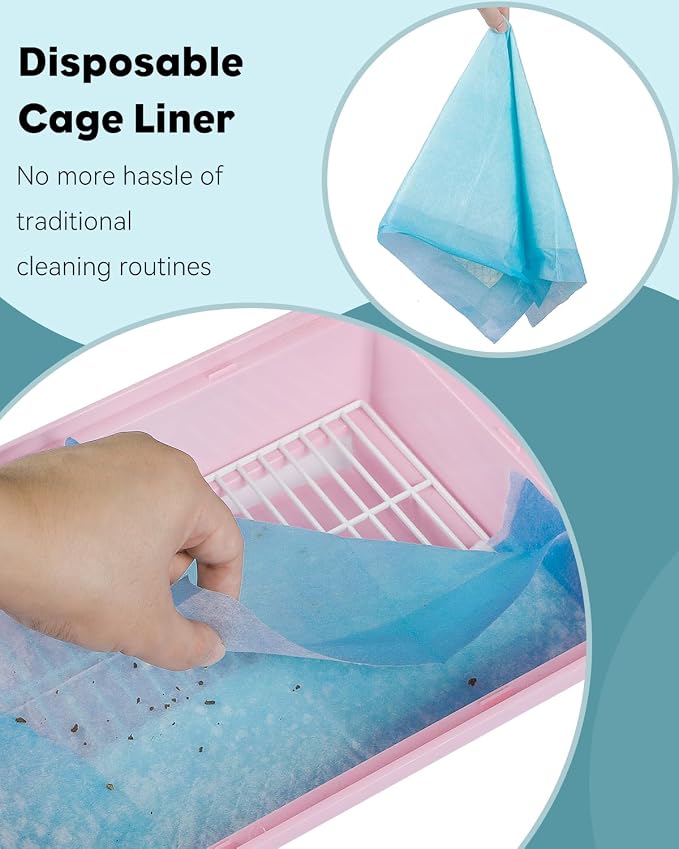 Pawfly 40 Sheets Disposable Bird Cage Liners, 23.6" x 23.6", Super Absorbent - Image 6