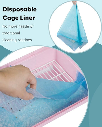 Pawfly 40 Sheets Disposable Bird Cage Liners, 23.6" x 23.6", Super Absorbent - Image 6