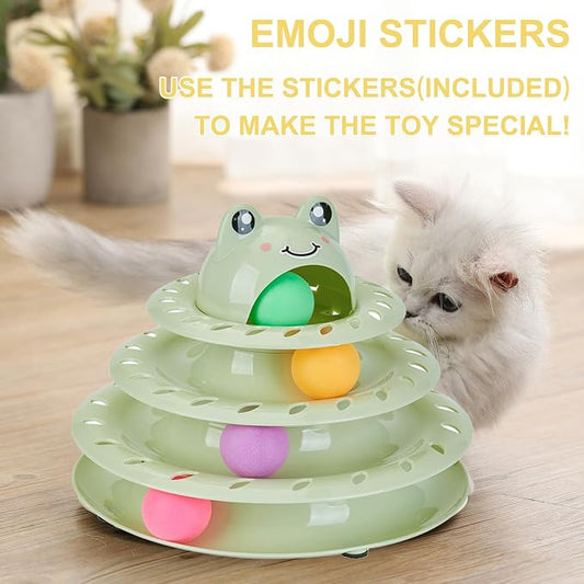Gefryco Cat Toys 4-Tier Roller Track, Turntable Cat Tower Toy - Image 2