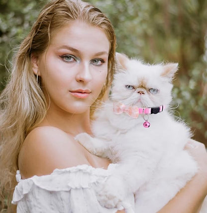 16 PCS Cute Cat Collar with Bells Kitten Collars - Image 3