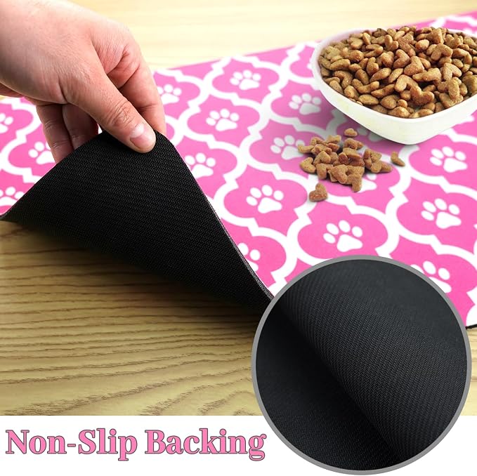 Dog Food Mat 16X24 Inch Pet Feeding Absorbent Mats - Image 5