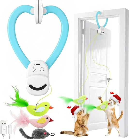 Interactive Cat Toys for Indoor Cats: Automatic Flying Bird Feather Wand Chase by Unknown