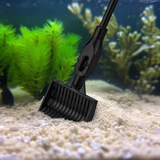6 in 1 Aquarium Cleaning Tool Kit Fish Tank Algae Scraper, Sponge Pad, Fish Net - Image 7