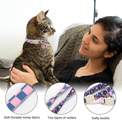 2 Pack Flower Cat Collars Breakaway - Image 2
