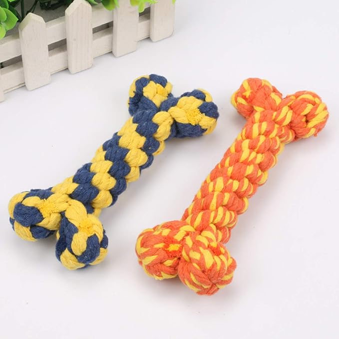 Dog Rope Toy Bone Pet Teeth Cleaning Toy - Image 2