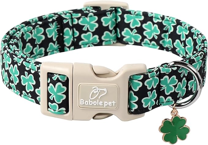 St Patricks Day Dog Collar for Medium Dogs by Babolepet