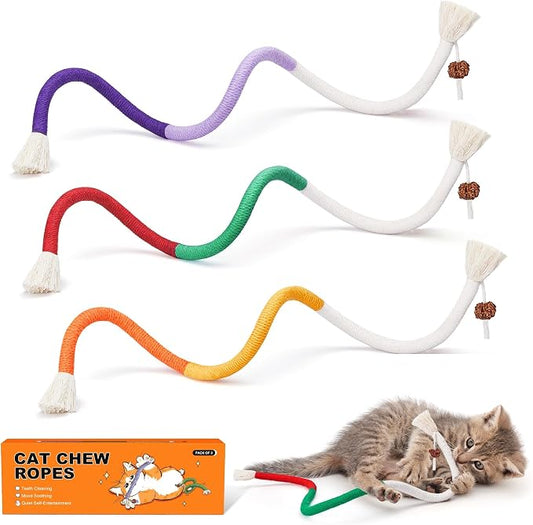 Potaroma Cat Toys Chew Ropes 3Pcs by Potaroma