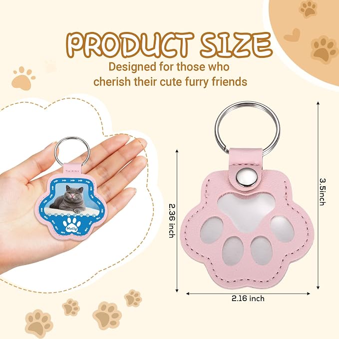 Custom Leather Pet Fur Keychain – Personalized Memorial Keepsake Keyring - Image 3