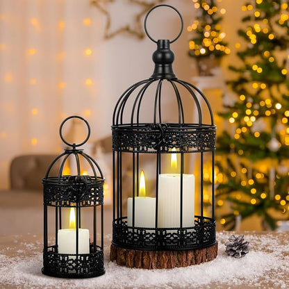 Sliner 4 Pcs Birdcage Candle Holder Valentine Decorative Bird Cages - Image 5