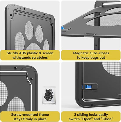 PETLESO Dog Door for Screen Door, Cat Door Screen Small Dog Door Insert for - Image 3