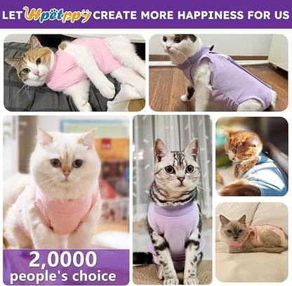 Cat Recovery Suit for Spay Abdominal Wound, Breathable Kitten Onesie for Cats - Image 4