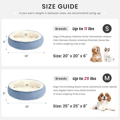 Love's cabin Round Donut Cat and Dog Cushion Bed, 20in Pet Bed - Image 3