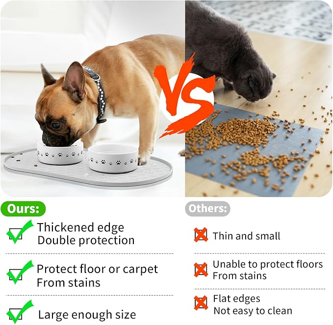 KPWACD Dog Food Mat Anti-Slip Bowl Mats - Image 3