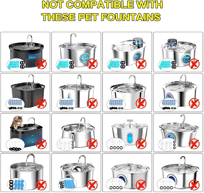 Fountain Filter Replacement Set – 18 Pack – Compatible - Image 4