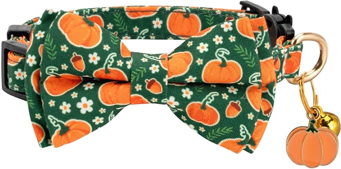 2 Pack Cotton Cat Collar with Bow Tie and Bell - Image 4