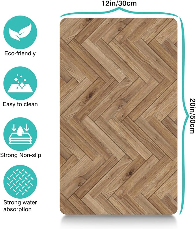 Pet Feeding Mat for Floors Waterproof Dog Mat for Food and Water Absorbent - Image 5