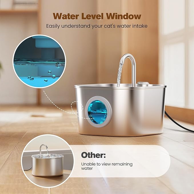 Cat Water Fountain Stainless Steel: Pet Fountains - Image 4