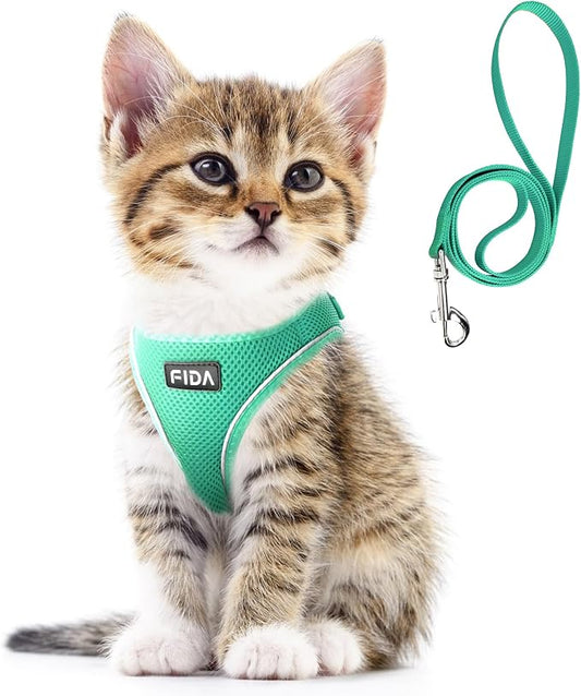 Fida Cat Harness and Leash Set for Walking Kitten and Puppy, Escape Proof by Fida