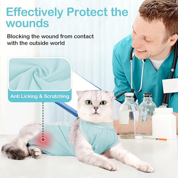Coppthinktu Cat Recovery Suit Cat Onesie - Image 3