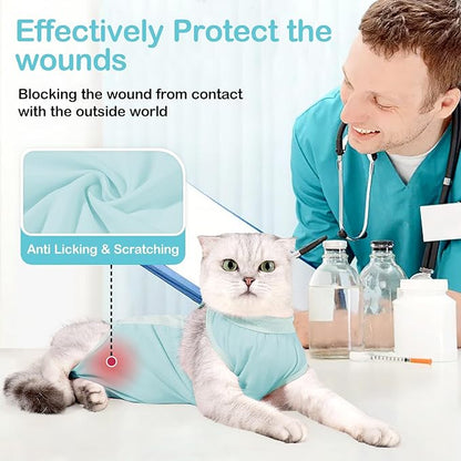 Coppthinktu Cat Recovery Suit Cat Onesie - Image 3